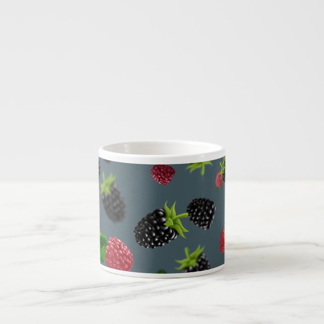 Raspberry Pattern 2 Espresso Cup (Front)
