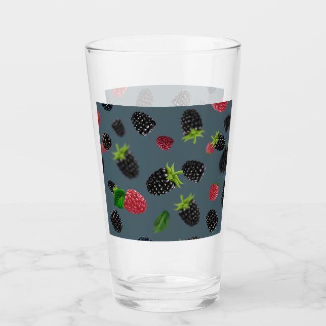 Raspberry Pattern 2 Glass (Front)