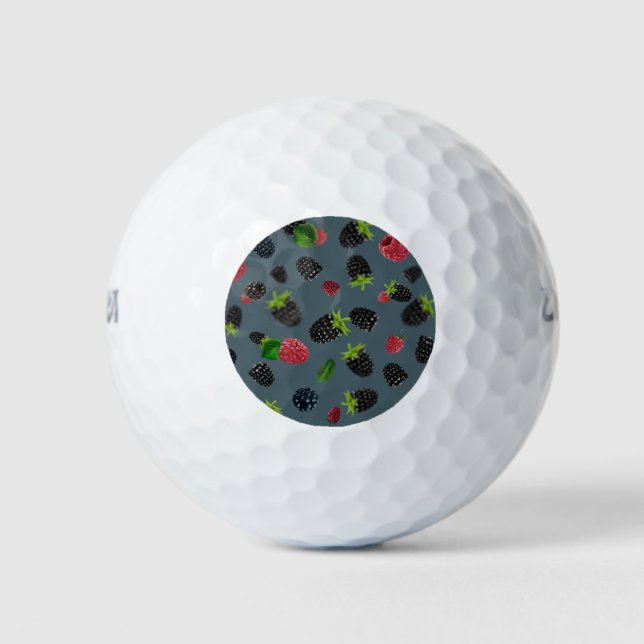 Raspberry Pattern 2 Golf Balls (Front)