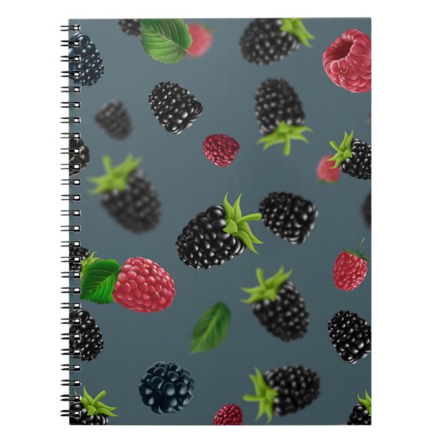 Raspberry Pattern 2 Notebook (Front)