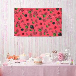 Raspberry Pattern Banner