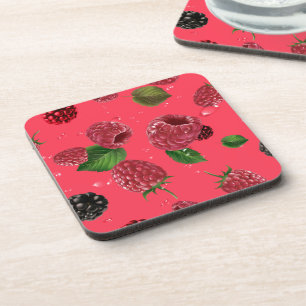 Raspberry Pattern Coaster