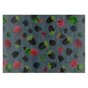 Raspberry Pattern Cutting Board