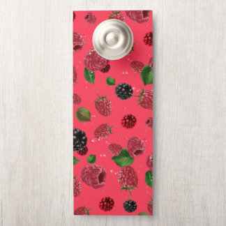 Raspberry Pattern Door Hanger