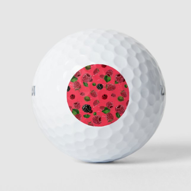 Raspberry Pattern Golf Balls (Front)