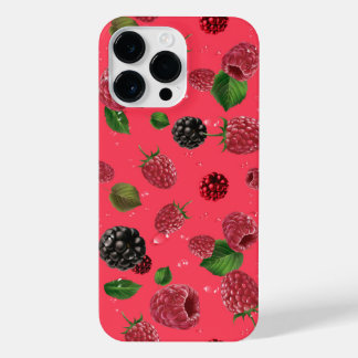 Raspberry Pattern iPhone 14 Pro Max Case