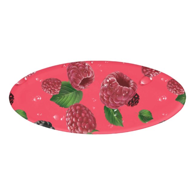 Raspberry Pattern Name Tag (Front)