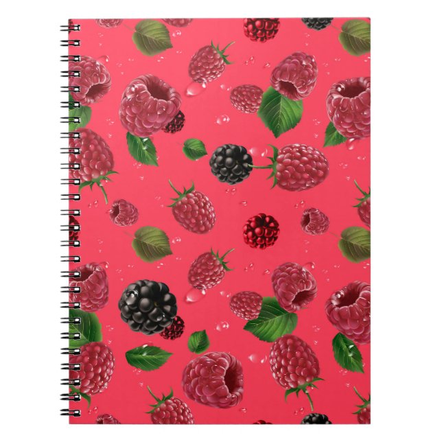 Raspberry Pattern Notebook (Front)