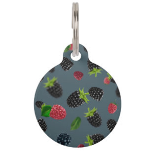 Raspberry Pattern Pet Tag