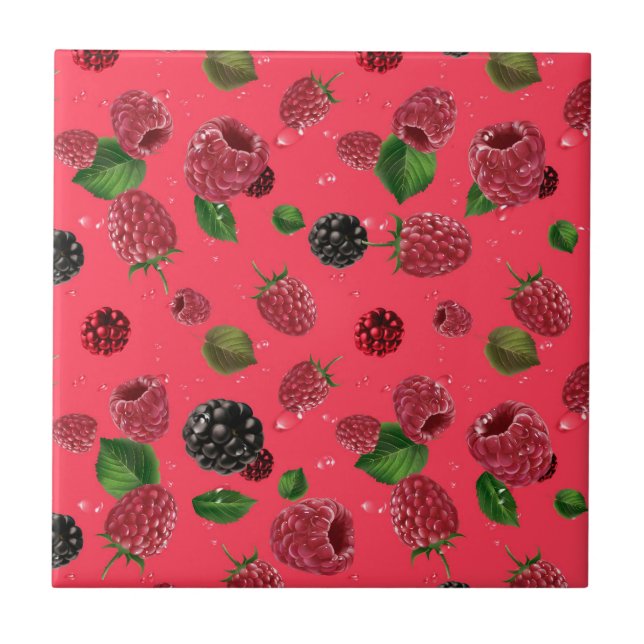 Raspberry Pattern Tile (Front)