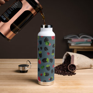 Raspberry Pattern Water Bottle