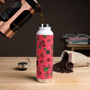 Raspberry Pattern Water Bottle