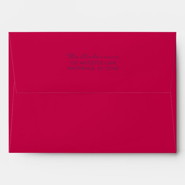 Raspberry Pink and Purple Envelopes with Address (Back (Top Flap))