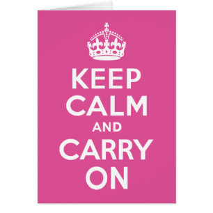 Raspberry Pink Keep Calm and Carry On