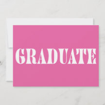 Raspberry Pink Modern Graduation Party Invitation