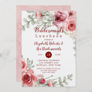 Raspberry Pink Paint Peony Bridesmaids Luncheon