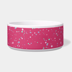 Raspberry Pink Speckled Pastel Splatter Paint Dots