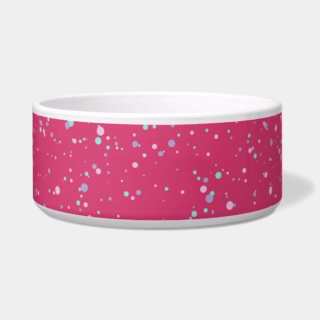 Raspberry Pink Speckled Pastel Splatter Paint Dots (Front)