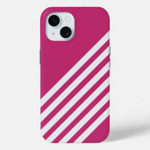 Raspberry Pink Square iPhone 15 Case