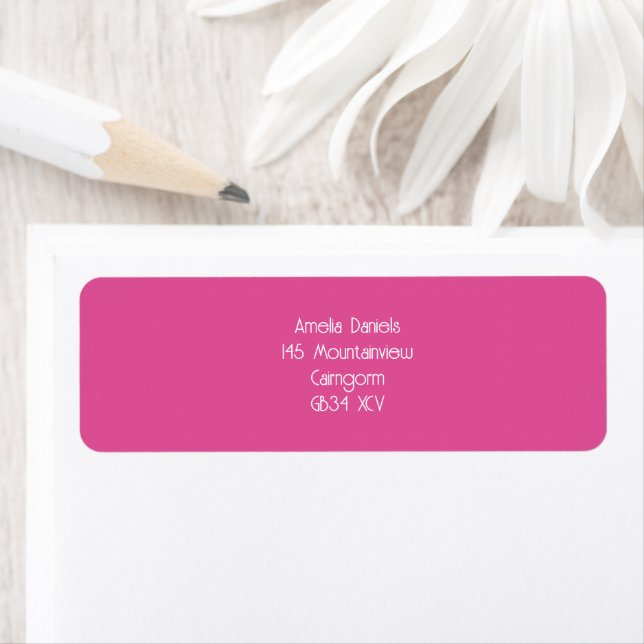 Raspberry Pink & White Modern Wedding Return (Insitu)