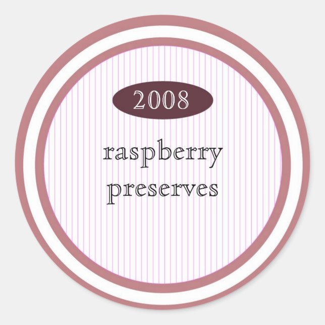 Raspberry preserves food label (Front)