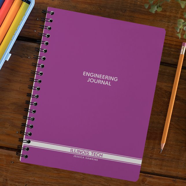 Raspberry Purple Classic Stripe Spiral Notebook Planner (Creator Uploaded)