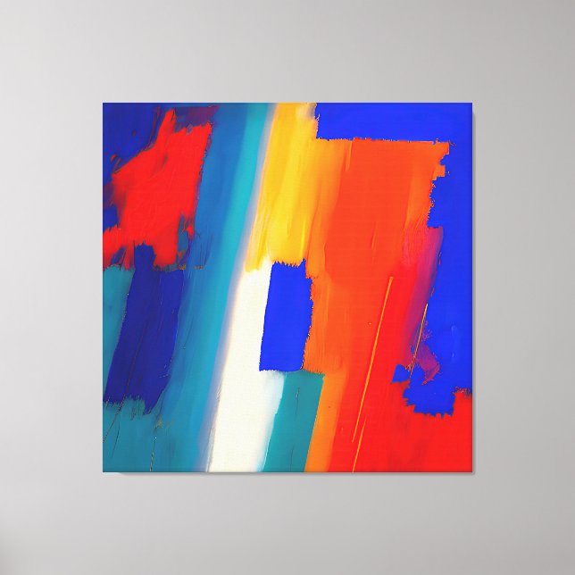 "Raspberry Rhapsody" Abstract Art Canvas Print (Front)