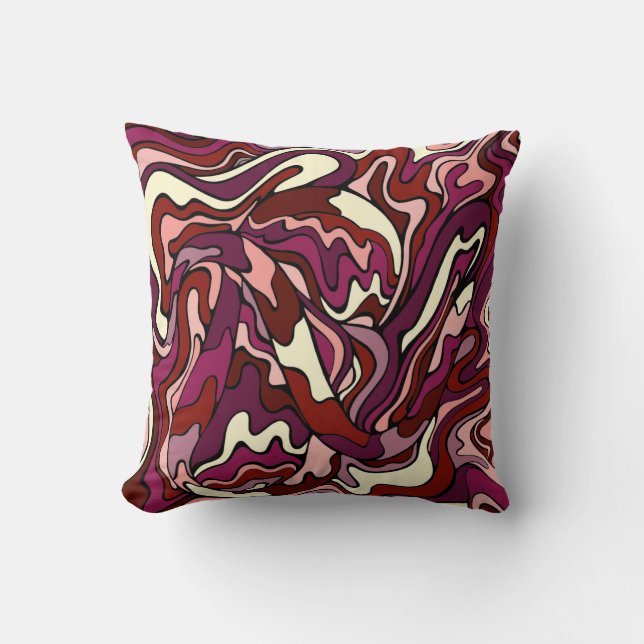 Raspberry Ripple Reversible Cushion (Front)