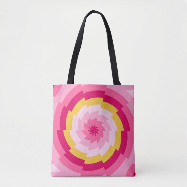 Raspberry Ripple Vortex Tote Bag (Front)