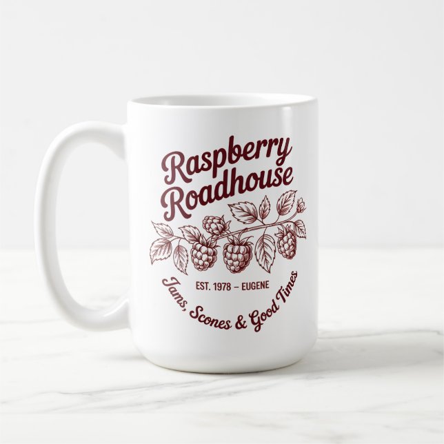 Raspberry Roadhouse  Coffee Mug (Left)
