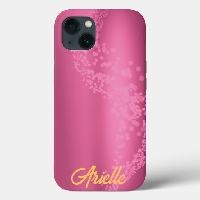 Raspberry Rose Gradient Bokeh Wave Case-Mate iPhone Case (Back)