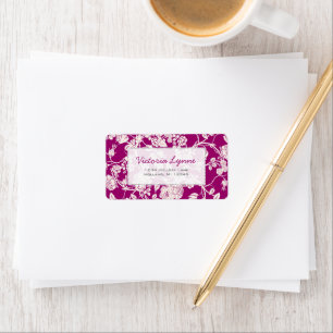 Raspberry Roses Return Address Label