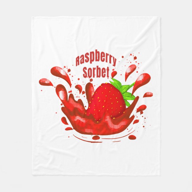 Raspberry Sorbet Fleece Blanket (Front)