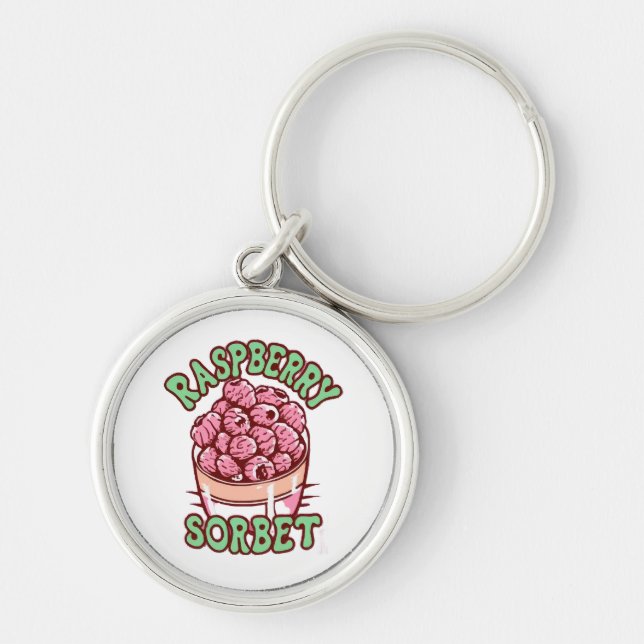 Raspberry Sorbet  Key Ring (Front)