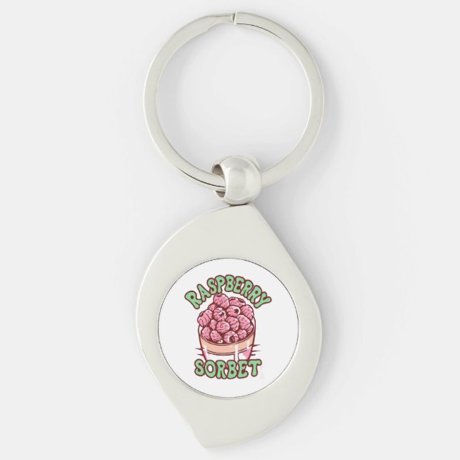 Raspberry Sorbet  Key Ring (Front)