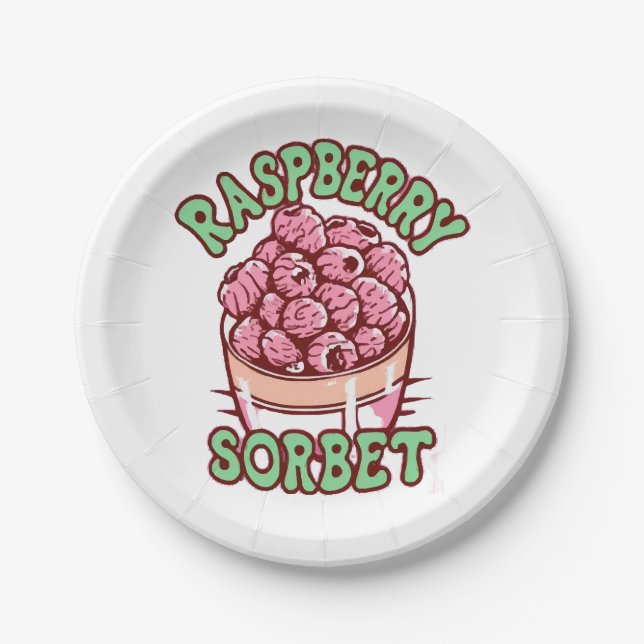 Raspberry Sorbet  Paper Plate (Front)