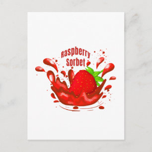 Raspberry Sorbet Postcard