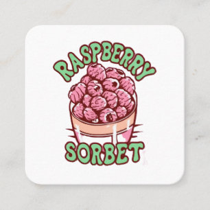 Raspberry Sorbet  Square Business Card
