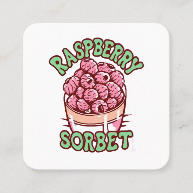Raspberry Sorbet  Square Business Card (Front)