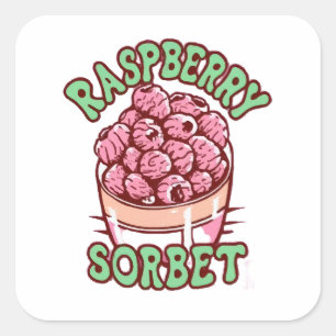 Raspberry Sorbet  Square Sticker