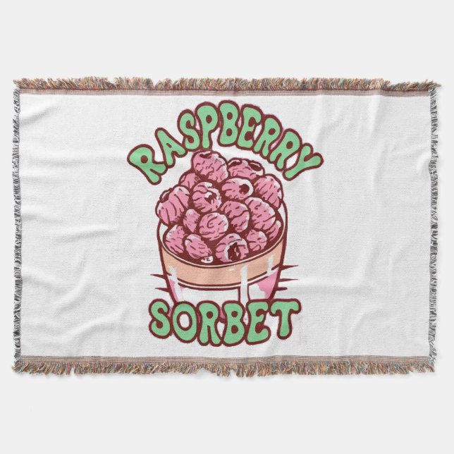 Raspberry Sorbet  Throw Blanket (Front)