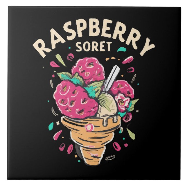 Raspberry Sorbet  Tile (Front)