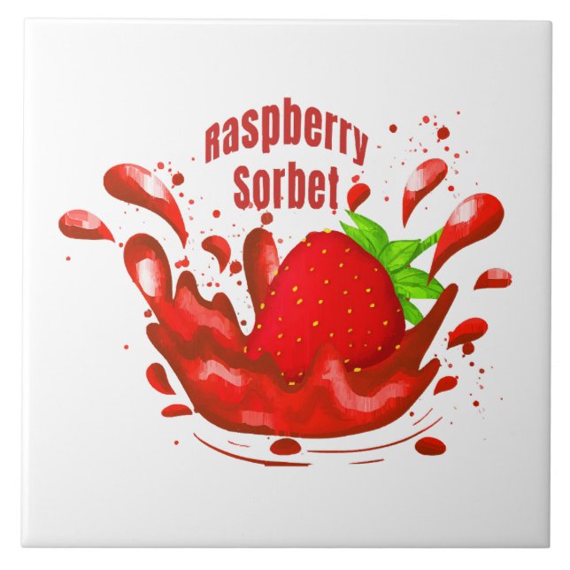 Raspberry Sorbet Tile (Front)