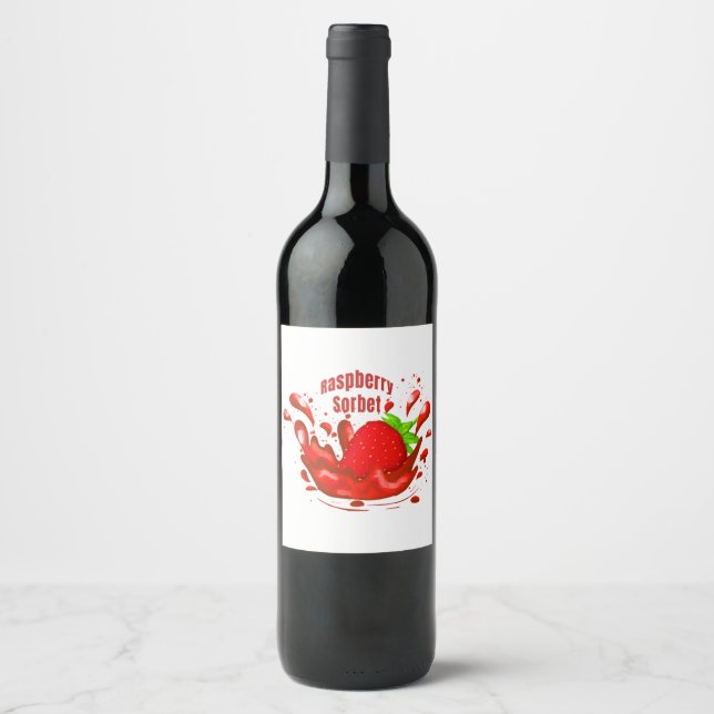 Raspberry Sorbet Wine Label (Front)