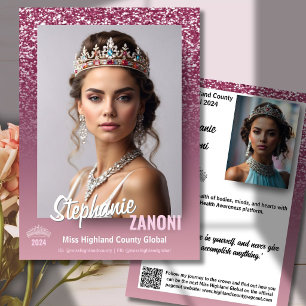 Raspberry Sparkle Pageant Autograph Card QR Code
