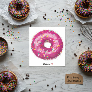 Raspberry Sprinkles Doughnut Vinyl
