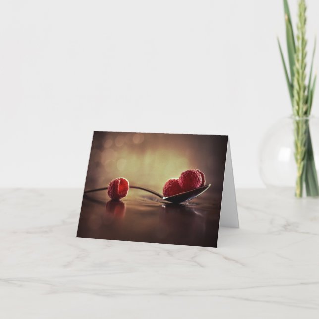 Raspberry Sunrise Blank Note Card (Front)