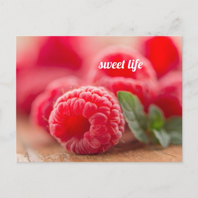 Raspberry - sweet life postcard (Front)