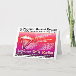 Raspberry Trifle Martini Recipe Greeting Card