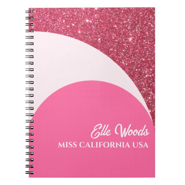 Raspberry Twist Custom Pageant Notebook Workbook (Front)